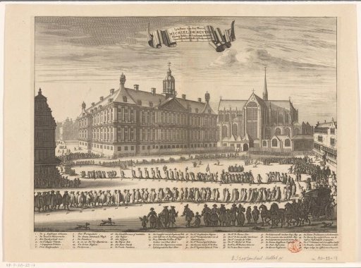 Funeral procession of Michiel Adriaenszoon de Ruyter, 1677