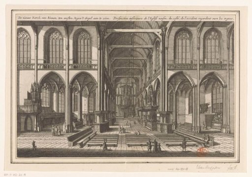 Interior of the New Church in Amsterdam, viewed towards the west