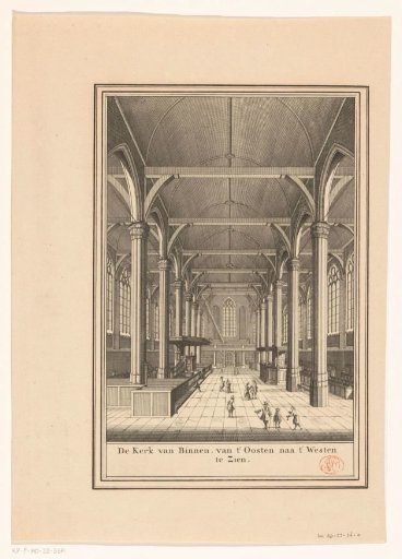 Interior of the Nieuwezijds Chapel in Amsterdam, viewed towards the west