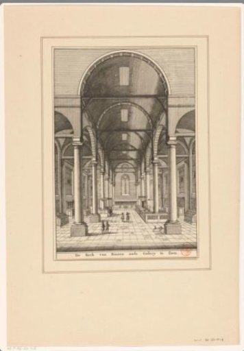 Interior of the South Church in Amsterdam, viewed towards the gallery