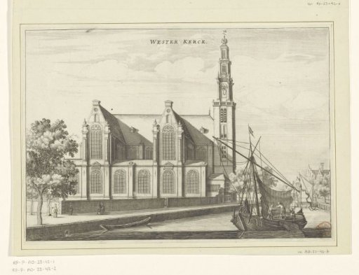 View of the Westerkerk in Amsterdam