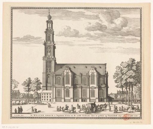 View of the Westerkerk in Amsterdam