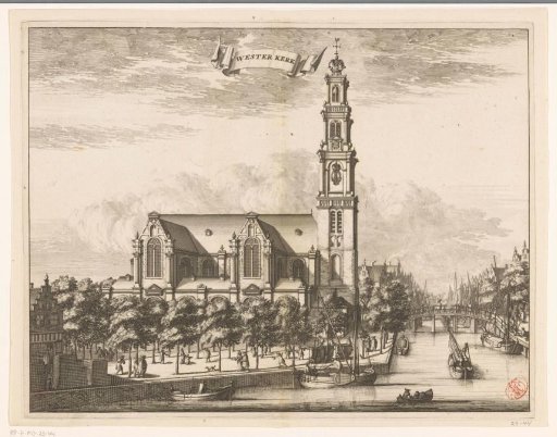 View of the Westerkerk in Amsterdam