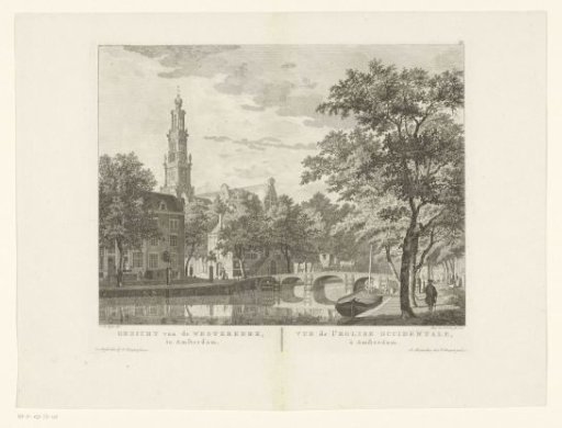 View of the Westerkerk and Westerhal, seen from the Keizersgracht