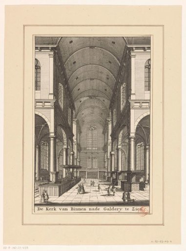 Interior of the Westerkerk in Amsterdam, viewed towards the gallery