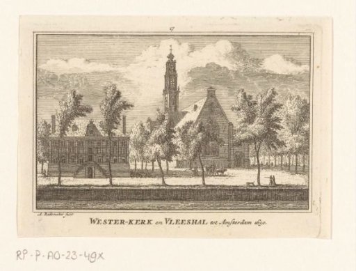 View of the Westerkerk and Westerhal in Amsterdam, 1650