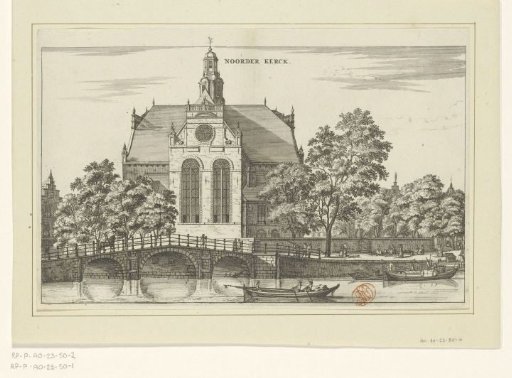 View of the Noorderkerk in Amsterdam