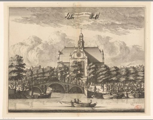 View of the Noorderkerk in Amsterdam