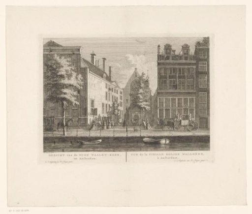 View of the Walloon Church and the Walenpleintje in Amsterdam