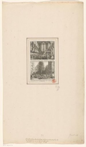 Attack on the preacher J.H. François in the Walloon Church / Unrest at the Walloon Church after the attack, 1755