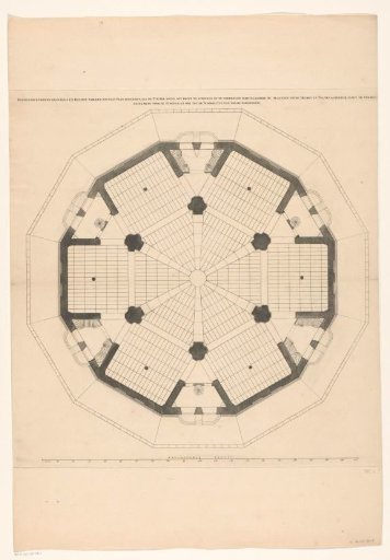 Floor Plan of the Third Storey of a Domed Church on the Botermarkt, Amsterdam