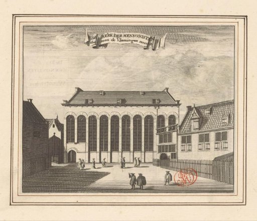 View of the Mennonite Church 'At the Lamb' in Amsterdam