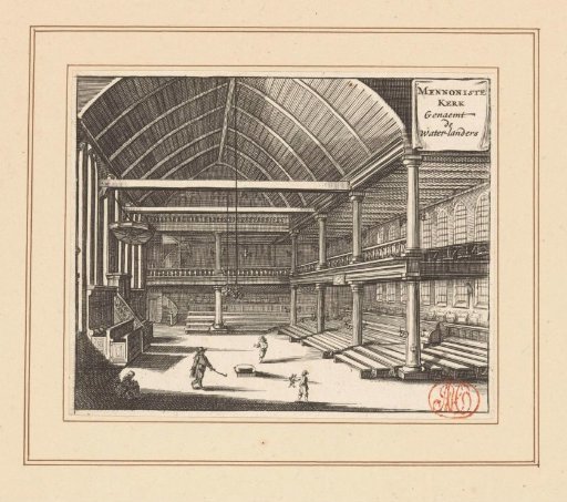 Interior of the Mennonite Church 'At the Tower' in Amsterdam