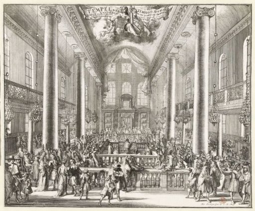 Interior of the Portuguese Synagogue in Amsterdam