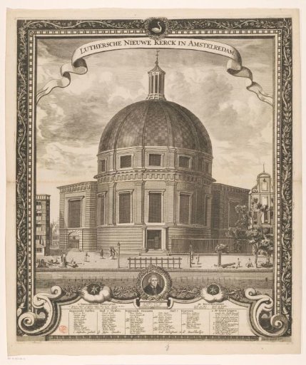 View of the Round Lutheran Church in Amsterdam