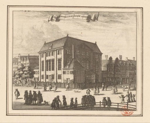 View of the Great Synagogue in Amsterdam