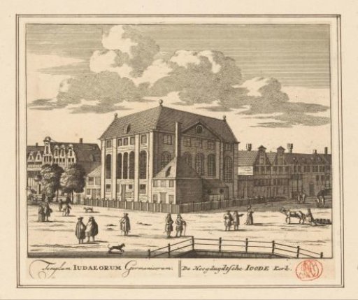 View of the Great Synagogue in Amsterdam