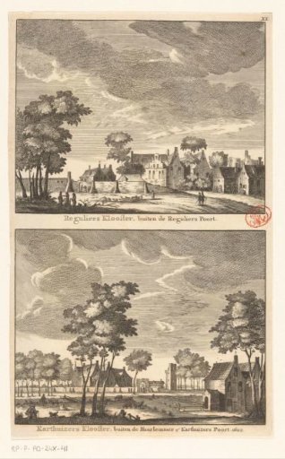 View of the Reguliers Monastery and the Carthusian Monastery outside Amsterdam
