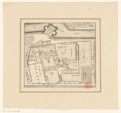 Plan of the Franciscan Monastery in Amsterdam, 1578