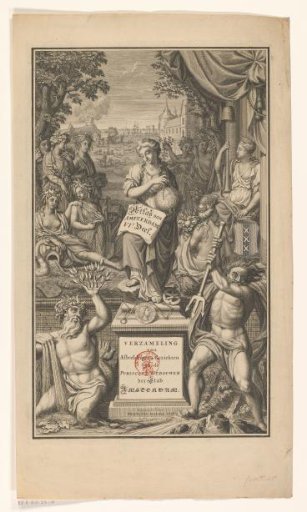 Title Print for Portfolio 25 of the Atlas Ottens (Amsterdam, Part 6: Secular Buildings)