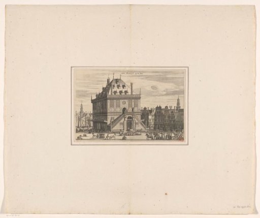 View of the Waag on the Dam in Amsterdam