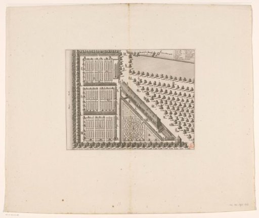 Map of the Hortus Medicus (Hortus Botanicus) in Amsterdam