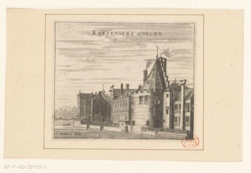 View of the Kloveniersdoelen in Amsterdam