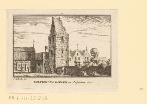View of the Kloveniersdoelen in Amsterdam, 1607