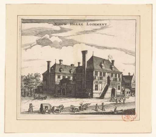 View of the Nieuwezijds Herenlogement in Amsterdam