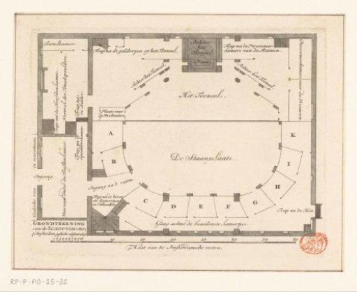 Plan of the Amsterdam Theatre on the Keizersgracht, Amsterdam