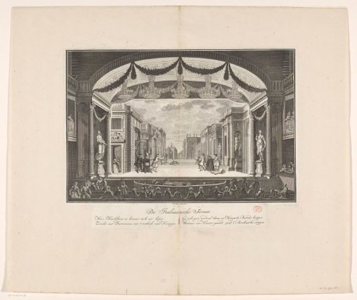 Theatre with stage scenery: The Italian Street