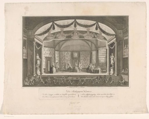 Theatre with stage scenery: The Wainscoted Room