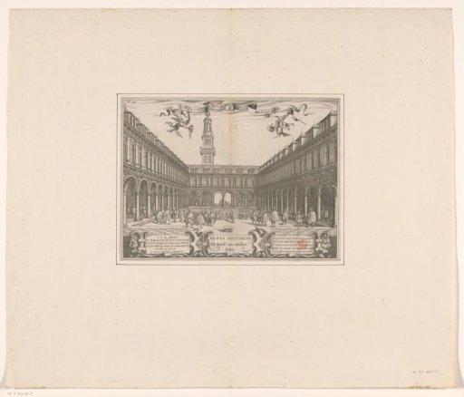 View of the courtyard of the Exchange of Hendrik de Keyser in Amsterdam