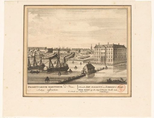 View of the State Naval Magazine (Admiralty Magazine) and the Admiralty Shipyard, Amsterdam