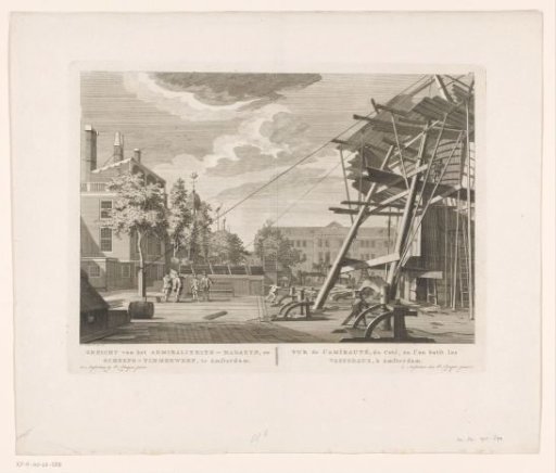 View of the Admiralty Shipyard and the State Naval Magazine (Admiralty Magazine) in Amsterdam