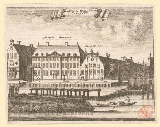 View of the rope walks of the VOC and the Admiralty at Oostenburg, Amsterdam