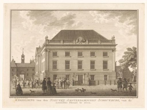View of the side of the theatre on the Leidseplein in Amsterdam, 1774