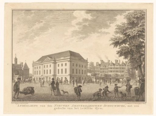 View of the theatre on the Leidseplein in Amsterdam, 1774