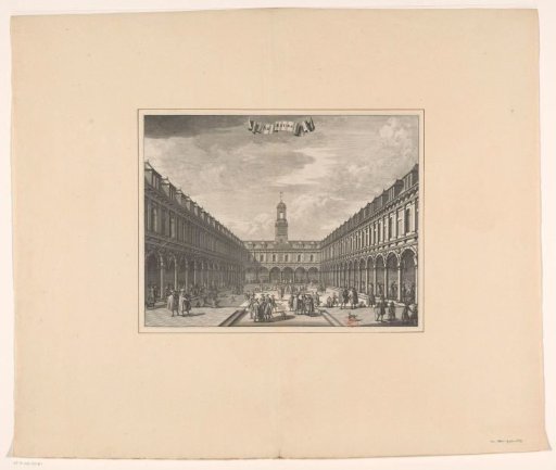 View of the courtyard of the Exchange of Hendrik de Keyser in Amsterdam
