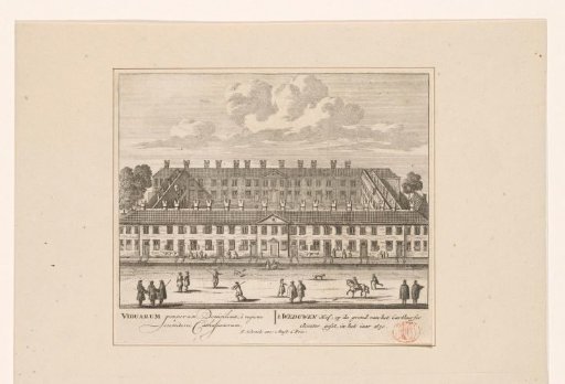 View of the Huiszittenweduwenhof (Chartreuse) in Amsterdam