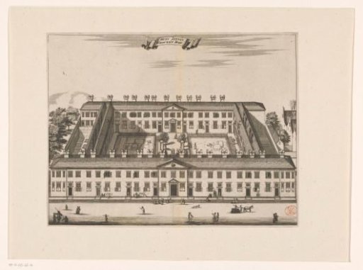 View from Above of the Huiszittenweduwenhof (Chartreuse) in Amsterdam