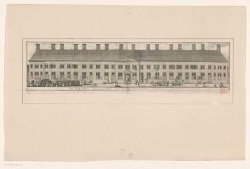 View of the Front of the Huiszittenweduwenhof (Chartreuse) in Amsterdam