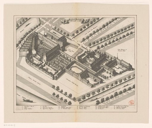 Bird's-eye view of the Binnengasthuis, Amsterdam