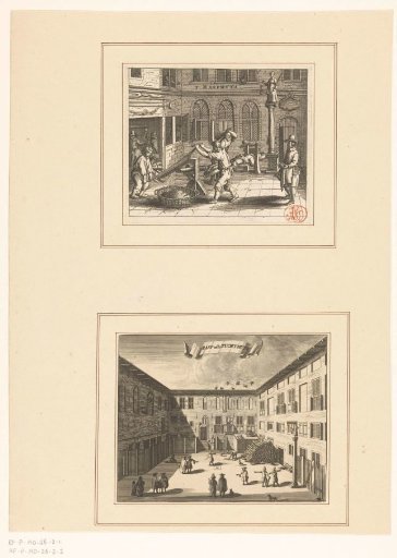 View of the courtyard of the Rasphuis in Amsterdam