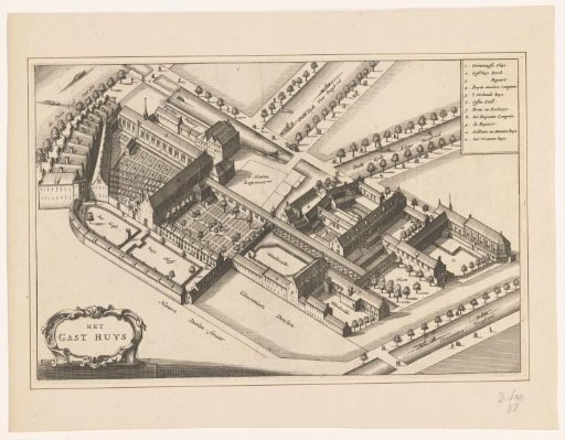 Aerial view of the Binnengasthuis in Amsterdam