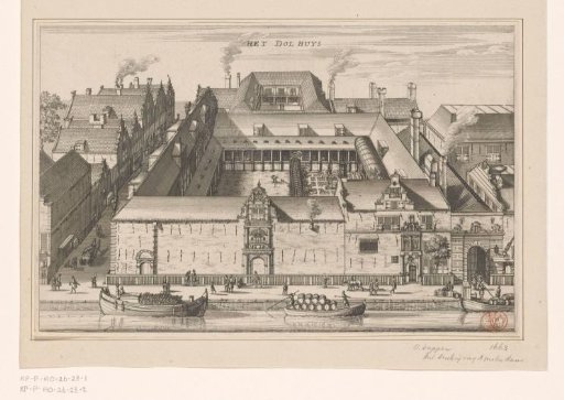 Bird's-eye view of the Dolhuis in Amsterdam
