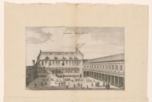 View of the boys' house of the Burgerweeshuis in Amsterdam