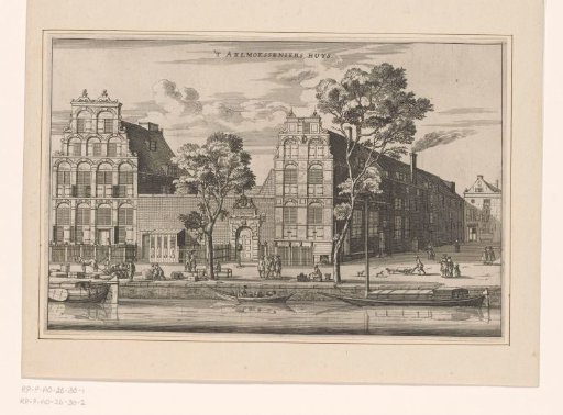 View of the Aalmoezeniershuis in Amsterdam