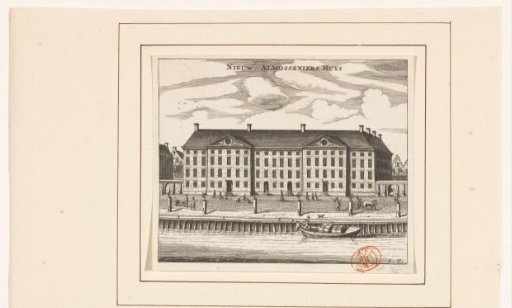 View of the Aalmoezeniersweeshuis in Amsterdam