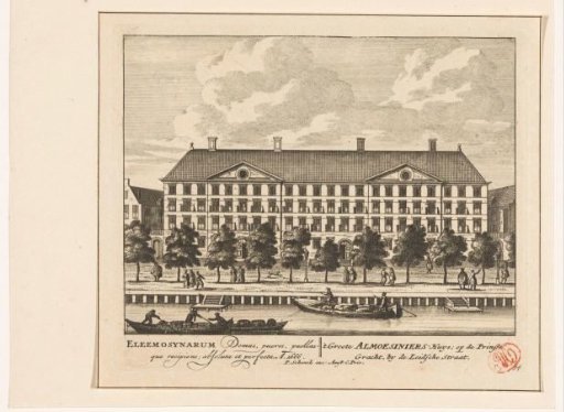 View of the Aalmoezeniersweeshuis in Amsterdam